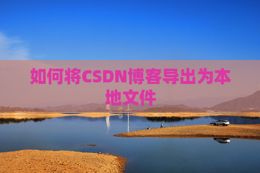 如何将CSDN博客导出为本地文件
